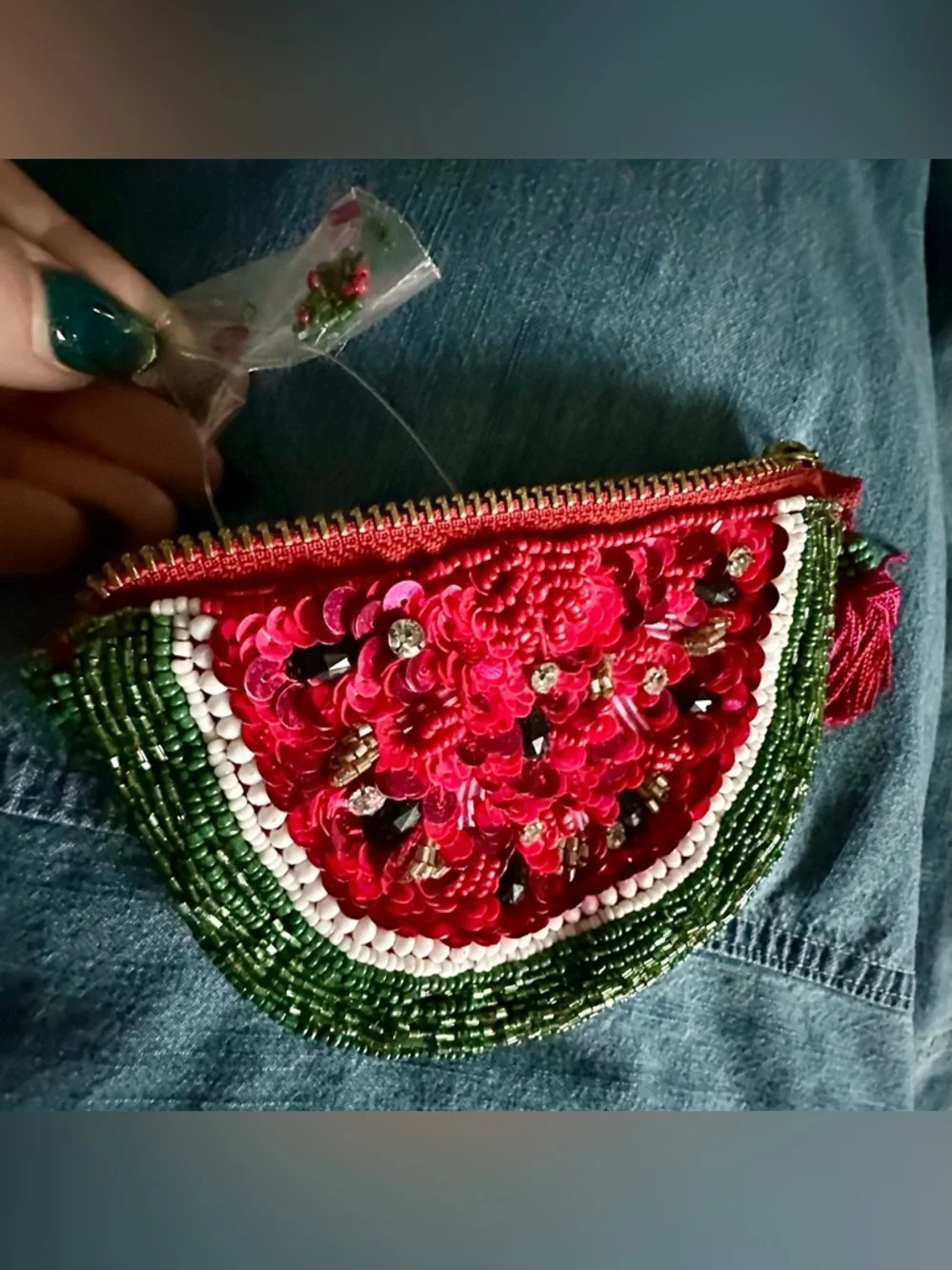 RARE ANTHROPOLOGIE NWT Watermelon Coin Purse